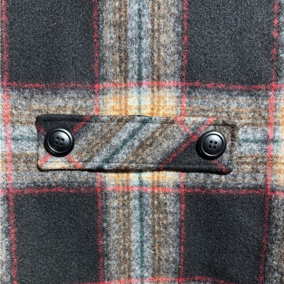 Charlie B Plaid Women's Coat - Black and Brown Wool Blend Size Small - Picture 5 of 13